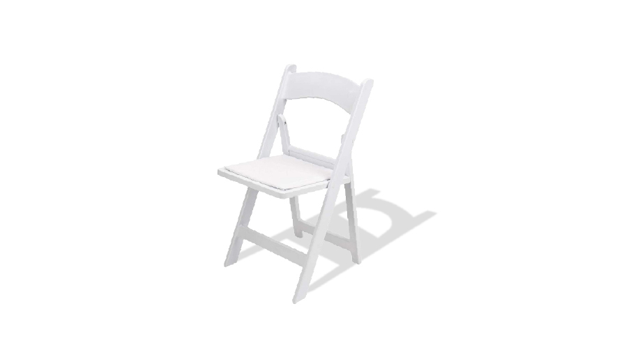 Kids Chair White Resin Padded